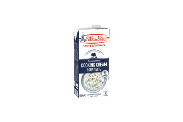 Discover all the good taste of fresh sour cream in a long life cooking cream for both hot and cold uses.